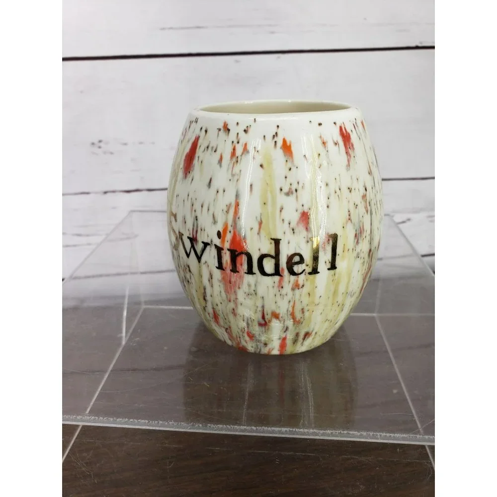 Vintage Retro 1972 Splatter Paint Orange White Green Coffee Cup‎ Mug Swindell